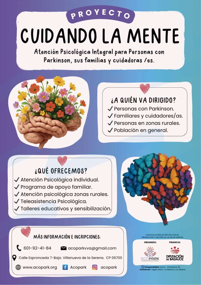 La Asociación Comarcal de Parkinson de Villanueva de la Serena ofrece atención psicológica integral en zonas rurales