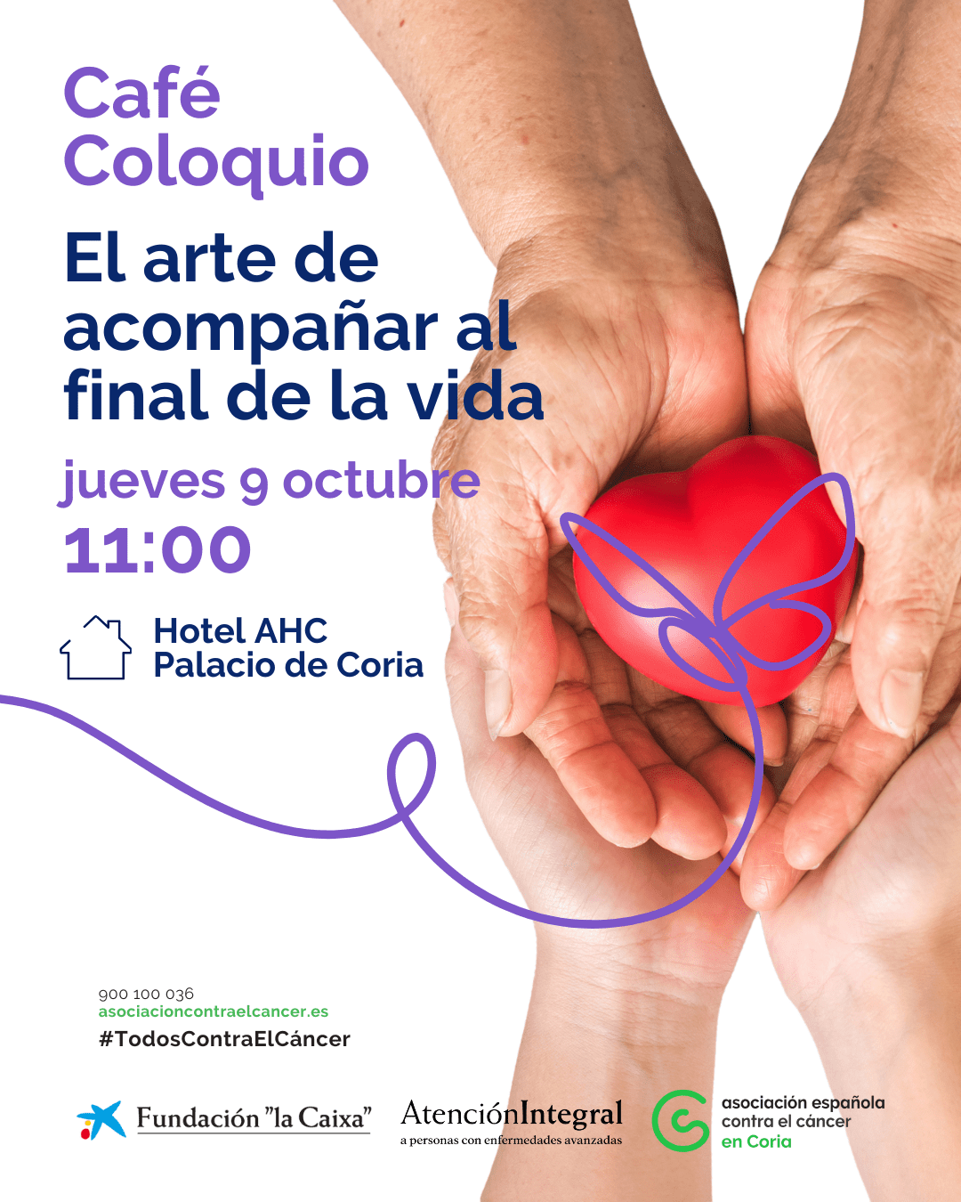 La Asociación Española Contra el Cáncer organiza un encuentro en Coria sobre el acompañamiento en la etapa final de la vida