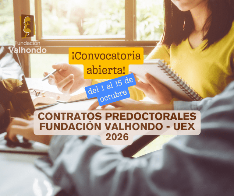 Sigue abierto el plazo para concurrir a las becas predoctorales de Fundación Valhondo