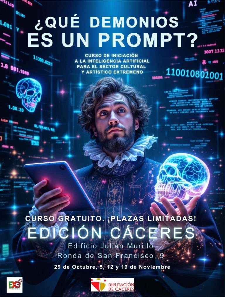 La Diputación de Cáceres impulsa formación gratuita sobre inteligencia artificial aplicada a la gestión cultural