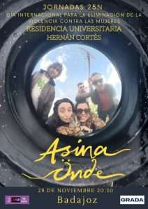 Asina Önde ofrece un concierto en la Residencia Universitaria Hernán Cortés de Badajoz el 28 de noviembre