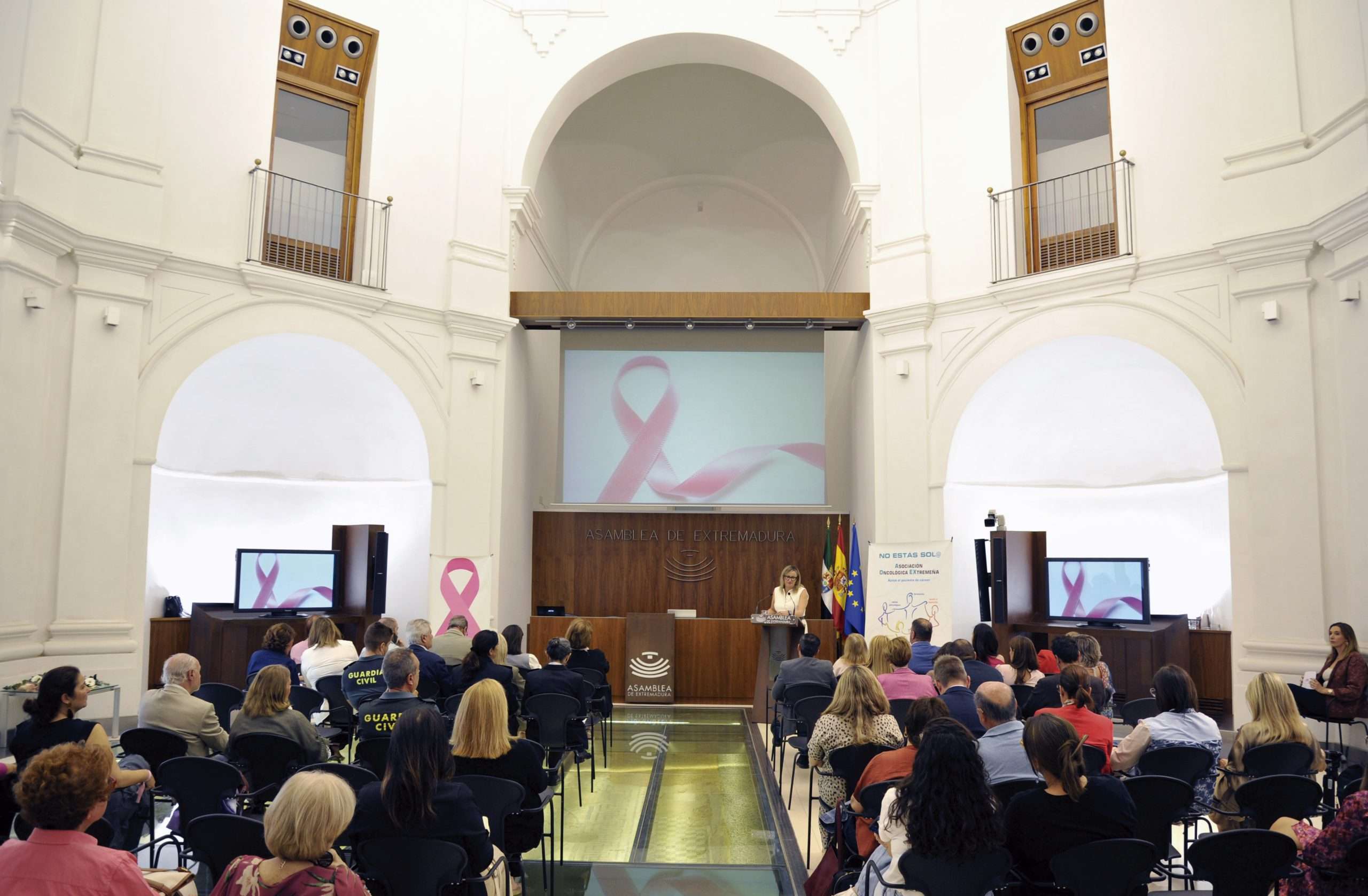 La Asamblea de Extremadura acoge el acto institucional del Día Internacional Contra el Cáncer de Mama