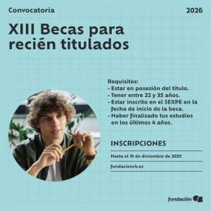 Fundación CB convoca una nueva edición de sus becas para recién titulados