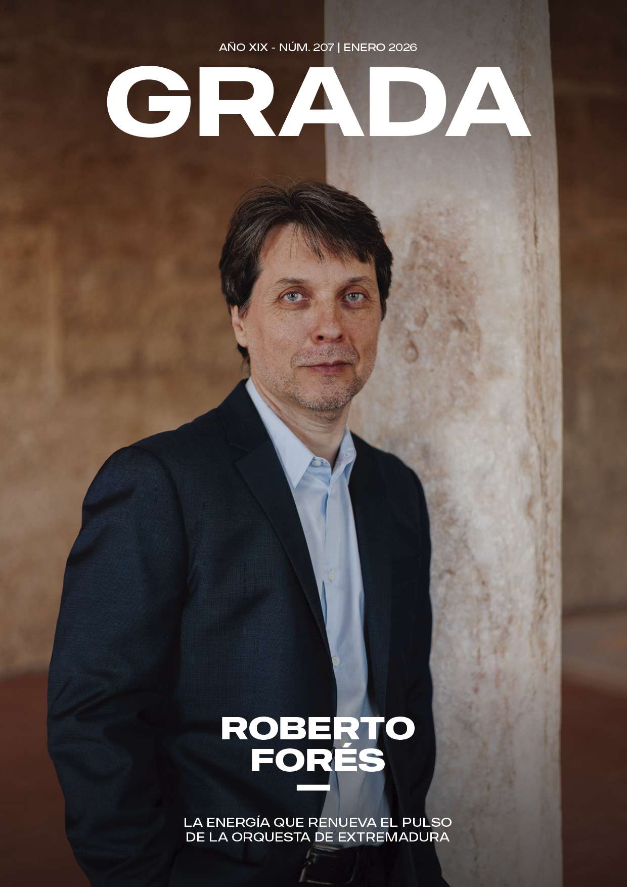 Revista Grada 207. Roberto Forés. La energía que renueva el pulso de la Orquesta de Extremadura
