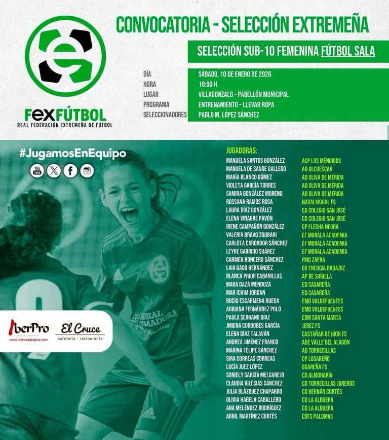 La ribereña Carmen Roncero es preseleccionada por la selección extremeña sub10 femenina de fútbol sala