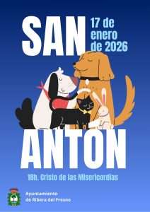 Ribera del Fresno celebra San Antón con la tradicional bendición de mascotas el 17 de enero