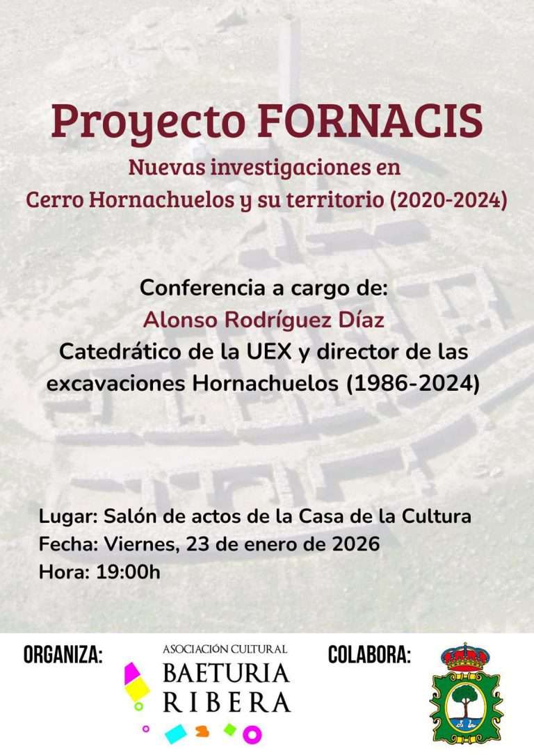 Ribera del Fresno acogerá una conferencia clave sobre las nuevas investigaciones en Hornachuelos dentro del proyecto 'Fornacis'
