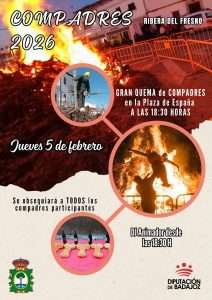 Ribera del Fresno prepara la gran hoguera de los Compadres 2026: fuego, tradición y sabor de invierno