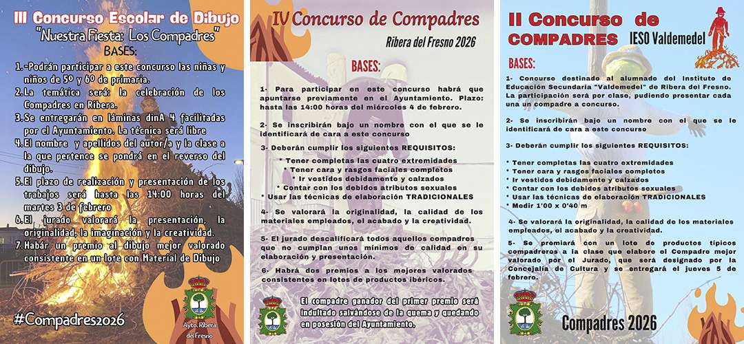 Ribera del Fresno prepara la gran hoguera de los Compadres 2026: fuego, tradición y sabor de invierno