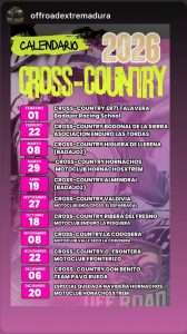Ribera del Fresno entra en el calendario oficial de Off Road Extremadura con el Cross-Country de octubre de 2026