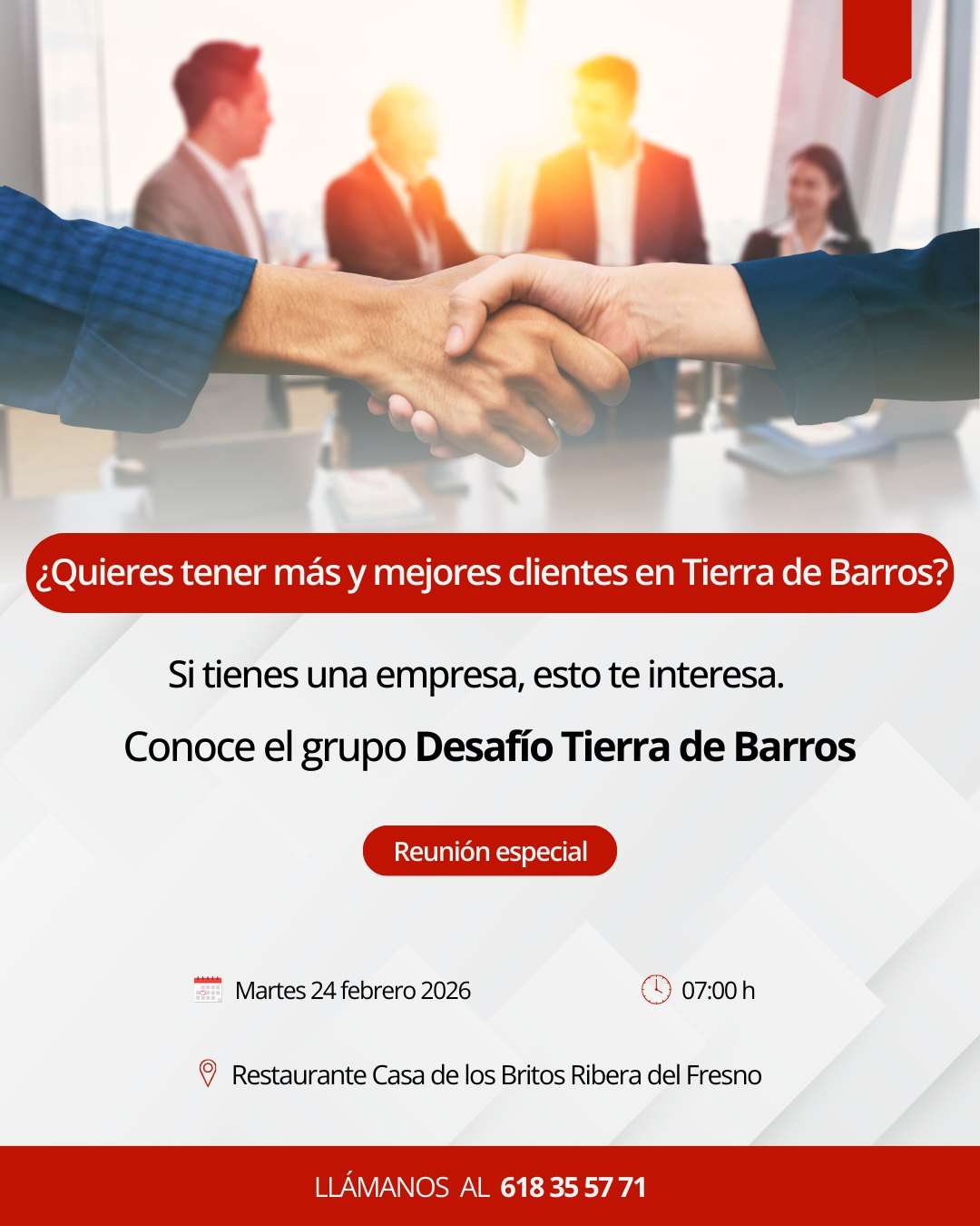 'Desafío Tierra de Barros' convoca en Ribera del Fresno a empresarios que buscan “más y mejores clientes”