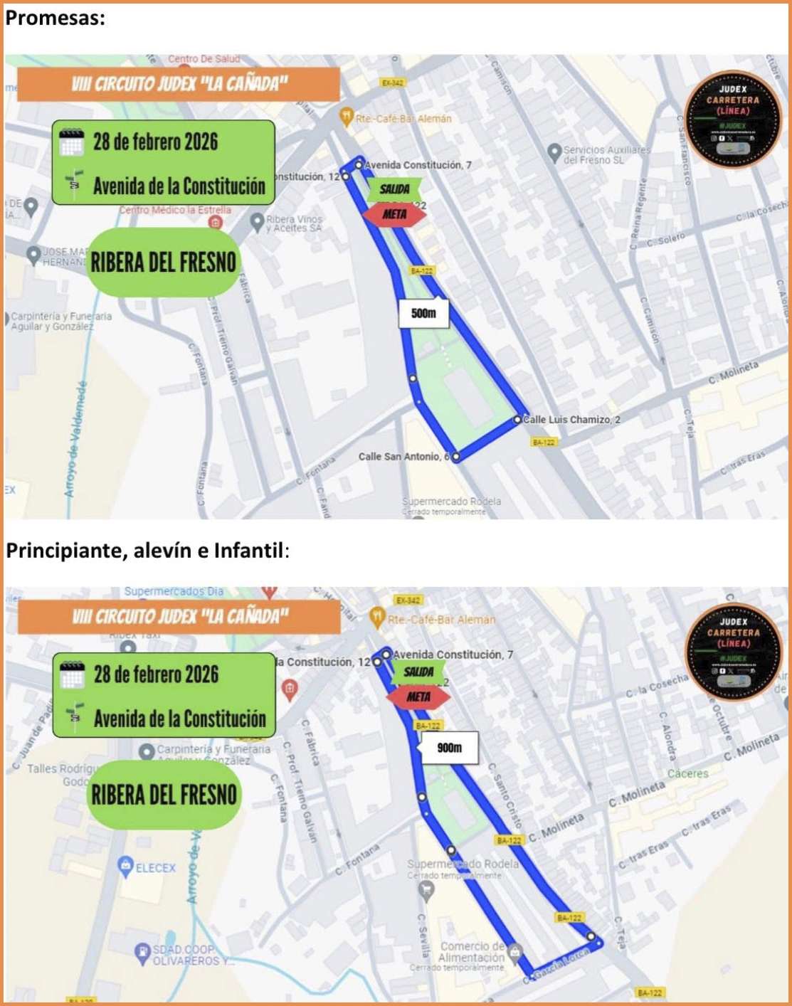 Ribera del Fresno abre el calendario ciclista extremeño con la Vuelta y los Judex Autonómicos