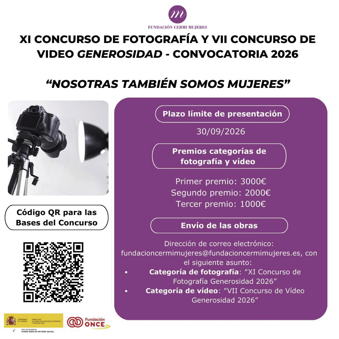 Fundación Cermi Mujeres convoca el XI Concurso de fotografía y VII de vídeo ‘Generosidad’