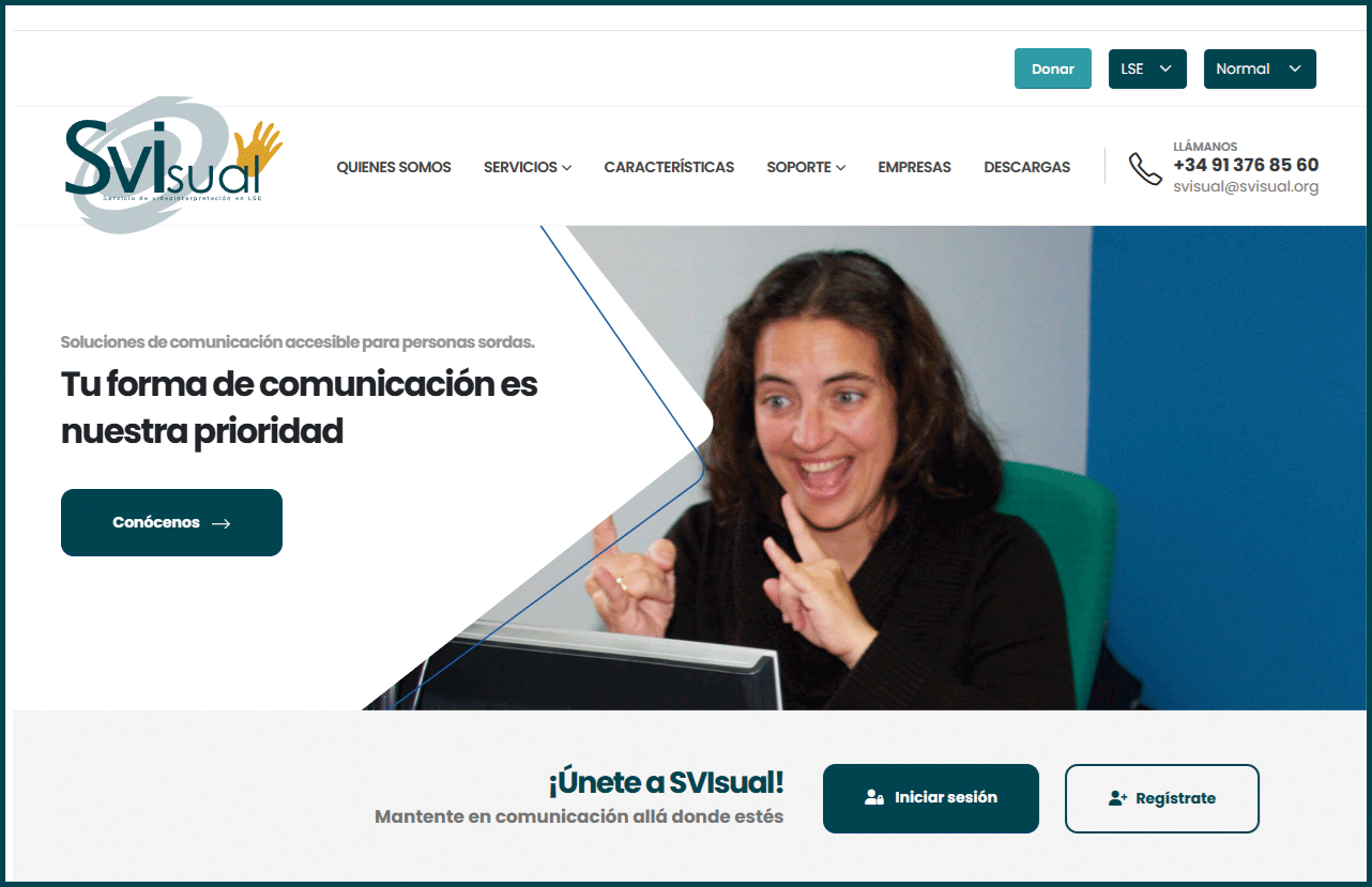 El servicio SVIsual renueva su web para reforzar la comunicación accesible de las personas sordas