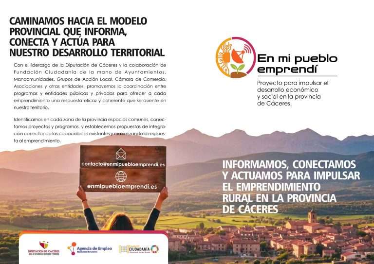 La Diputación de Cáceres impulsa el programa 'En mi pueblo emprendí' para combatir la despoblación rural