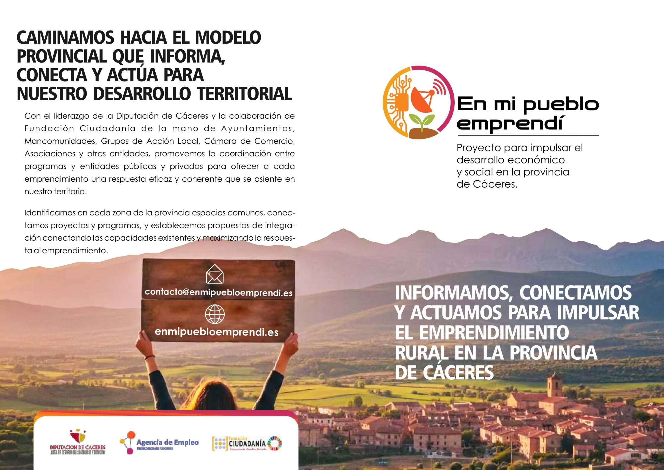 La Diputación de Cáceres impulsa el programa 'En mi pueblo emprendí' para combatir la despoblación rural
