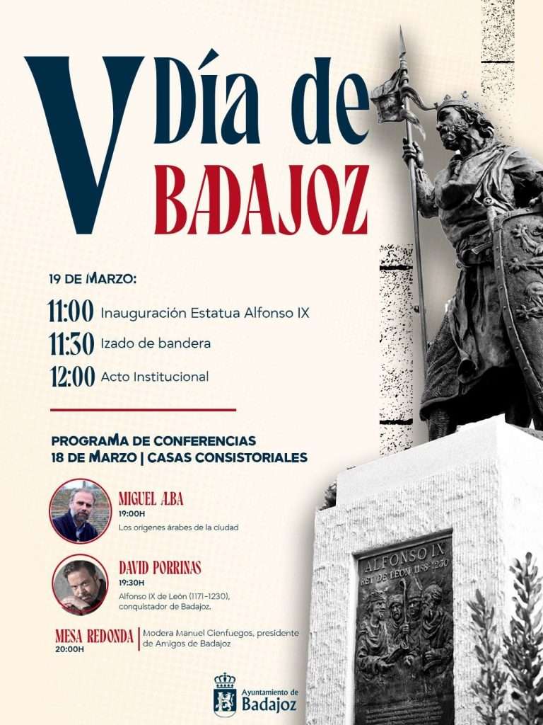 Badajoz celebra el V Día de la Ciudad con actividades el 18 y 19 de marzo