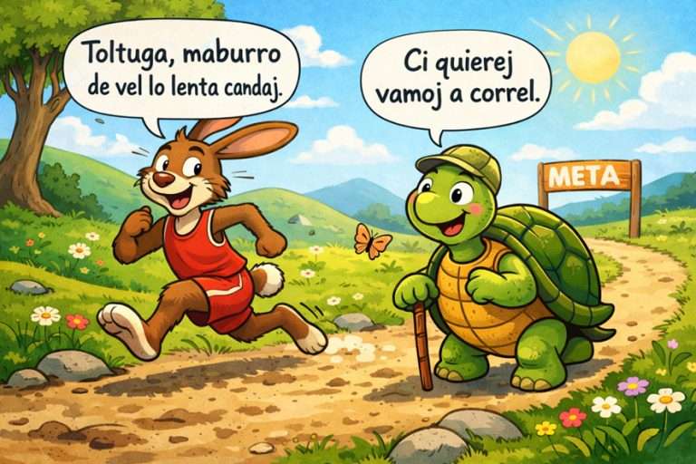 Una fábula de siempre, una lengua que resiste: la liebre y la tortuga en chinato