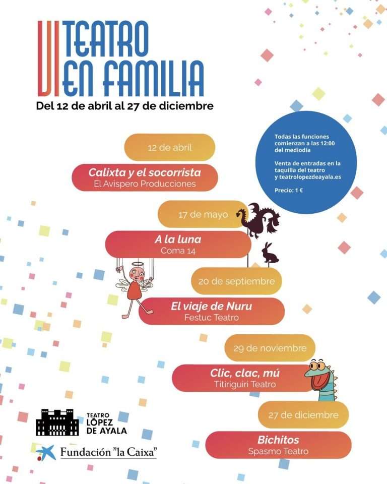 Fundación La Caixa promueve el teatro familiar en el López de Ayala de Badajoz