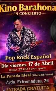 Kino Barahona actuará en directo en 'La parada ideal' de Ribera del Fresno con entrada gratuita