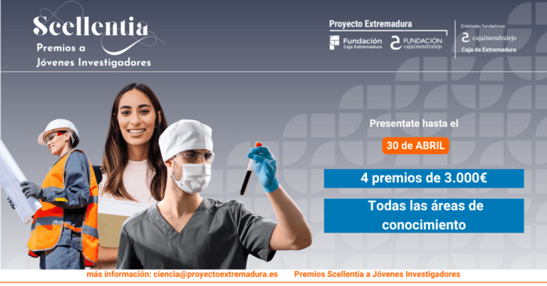 'Proyecto Extremadura' reconocerá el talento joven investigador con los Premios Scellentia