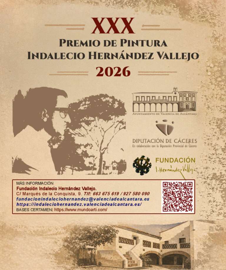 El Ayuntamiento de Valencia de Alcántara convoca el XXX Certamen de pintura 'Indalecio Hernández Vallejo'
