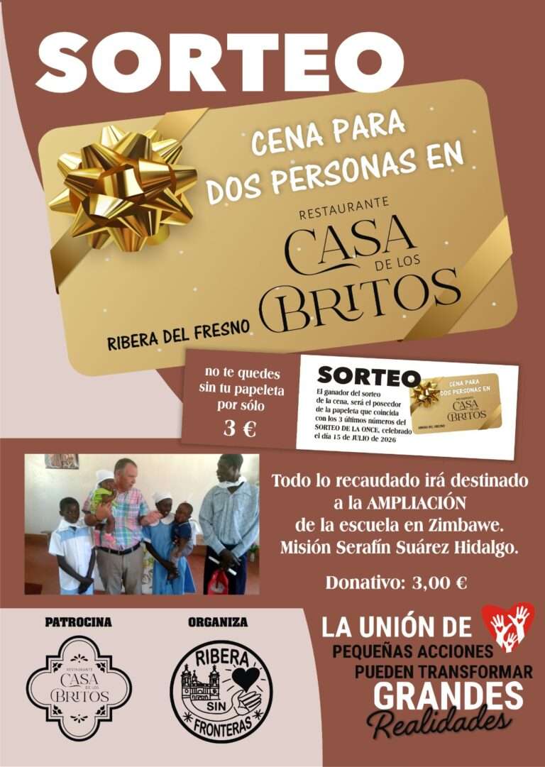 Ribera del Fresno impulsa un sorteo solidario para financiar la ampliación de una escuela en Zimbabue