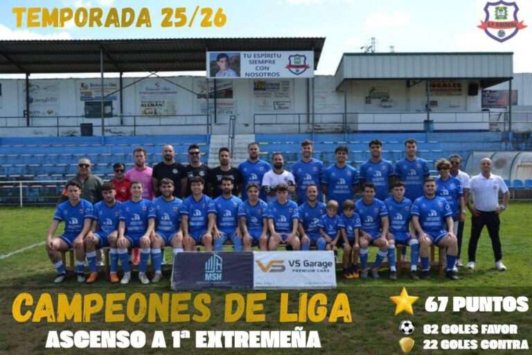 La SP Ribereña culmina una temporada histórica con el ascenso a Primera Extremeña y el respaldo masivo de todo un pueblo