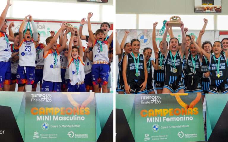 El Josefinas Trinitarias Quercus y El Templo Catering BB ganan la Liga Mini de Baloncesto de Extremadura