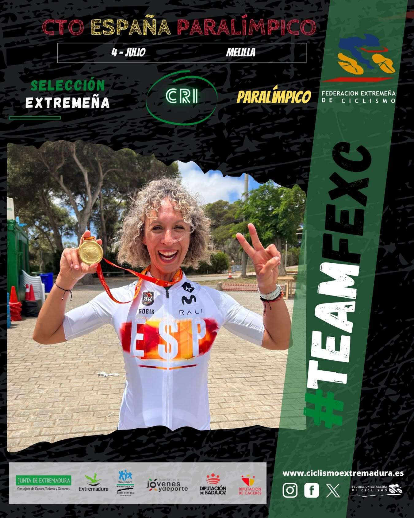 Maribel Toro Báez se proclama campeona de España de contrarreloj paralímpica en la categoría WH5