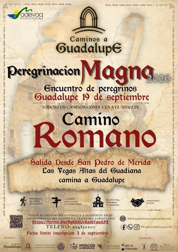 La Red de Caminos Históricos organiza la Peregrinación Magna a Guadalupe para el Año Jubilar