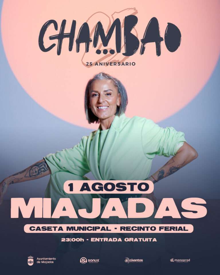 Chambao actuará en Miajadas el 1 de agosto de 2026 en su gira '25 Aniversario'