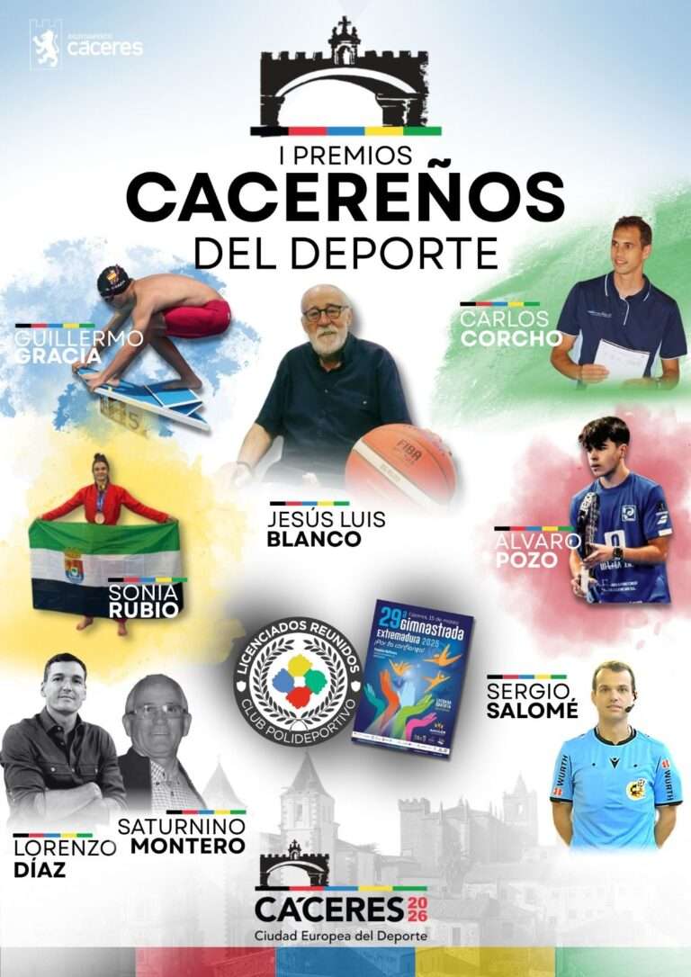 El Ayuntamiento de Cáceres da a conocer los galardonados con los I Premios Cacereños del Deporte