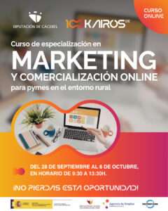 La Diputación de Cáceres ofrece formación gratuita en marketing digital aplicado a pymes rurales