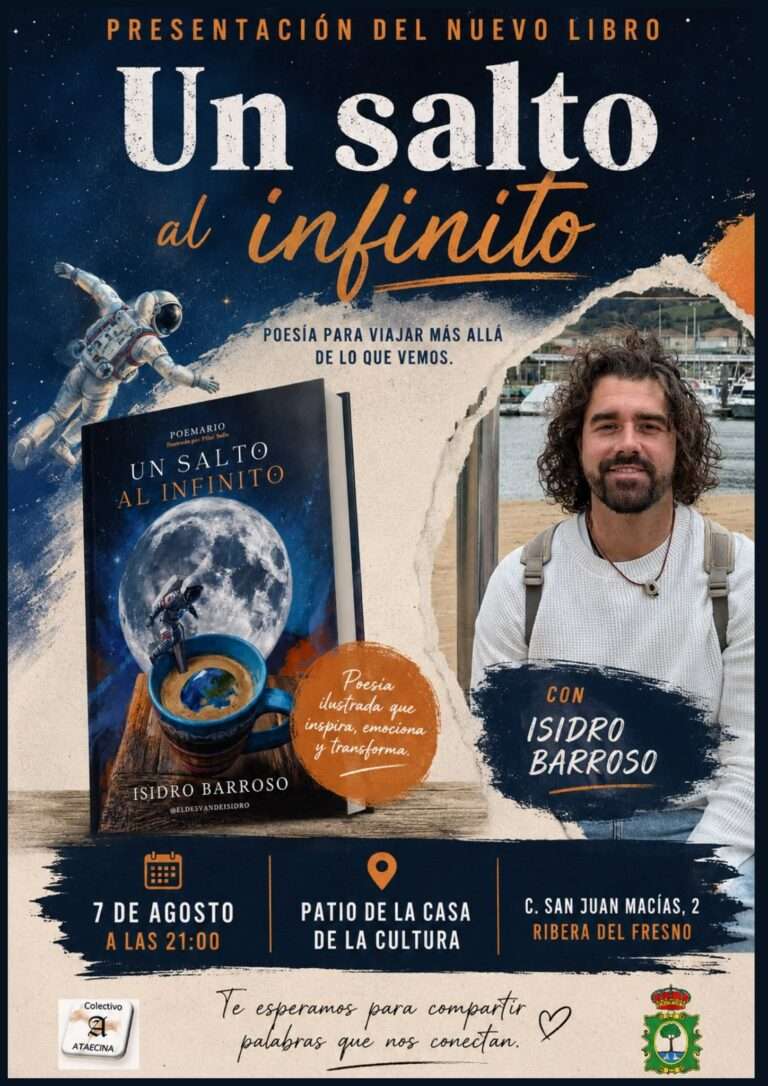 Ribera del Fresno acoge la presentación de 'Un salto al infinito', el nuevo poemario ilustrado de Isidro Barroso, en una velada dedicada a la poesía y la emoción