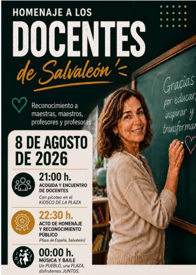 Homenaje a los docentes de Salvaleón