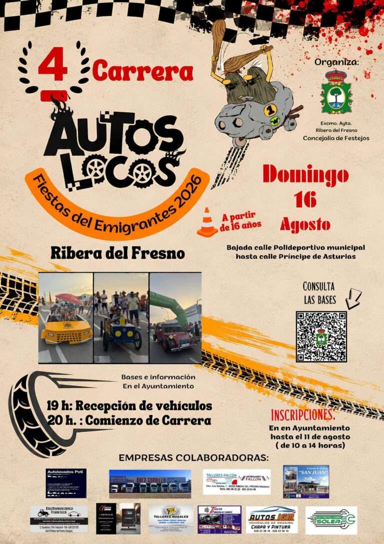 Ribera del Fresno calienta motores para la IV Carrera de Autos Locos, una cita donde la creatividad vuelve a tomar las calles