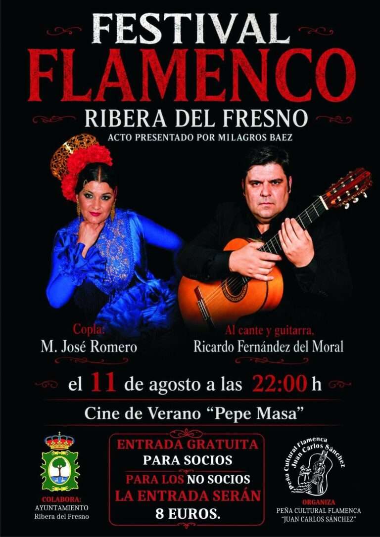 La Peña Cultural Flamenca 'Juan Carlos Sánchez' reunirá copla y flamenco en una gran velada de verano en Ribera del Fresno