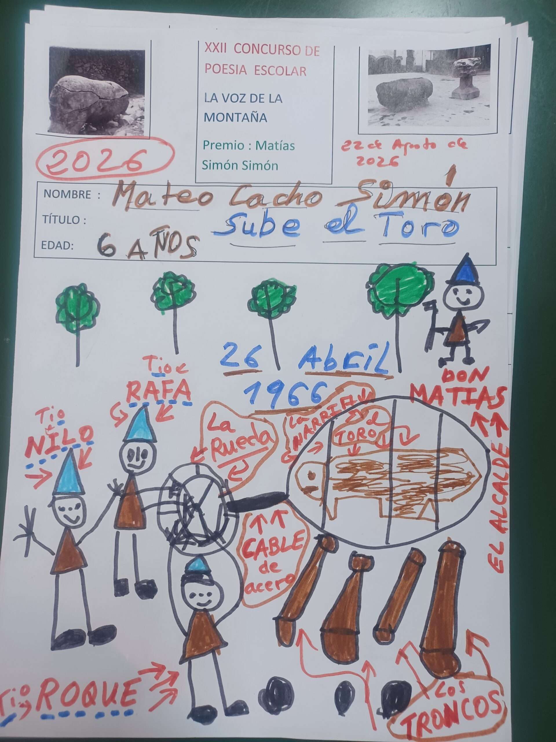 XXIII Certamen de Poesía Escolar 'La Voz de la Montaña' (Valle del Ambroz- Segura del Toro). Premio Matías Simón Simón- María Inés Villares Blázquez
