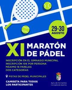 Hornachos se prepara para celebrar el XI Maratón de Pádel con deporte, convivencia y participación