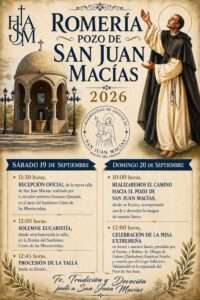 Ribera del Fresno prepara su Romería del Pozo con una nueva imagen de San Juan Macías, peregrinación y música