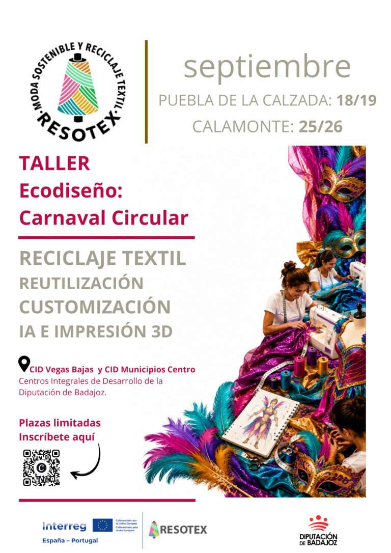 Puebla de la Calzada y Calamonte acogerán talleres de ecodiseño y reciclaje textil