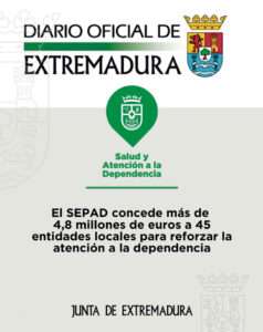 La Junta de Extremadura destina 4,85 millones de euros a mejorar centros de atención a la dependencia y servicios de proximidad