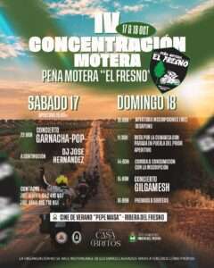 Ribera del Fresno volverá a rugir con la IV Concentración motera de la Peña ‘El Fresno’