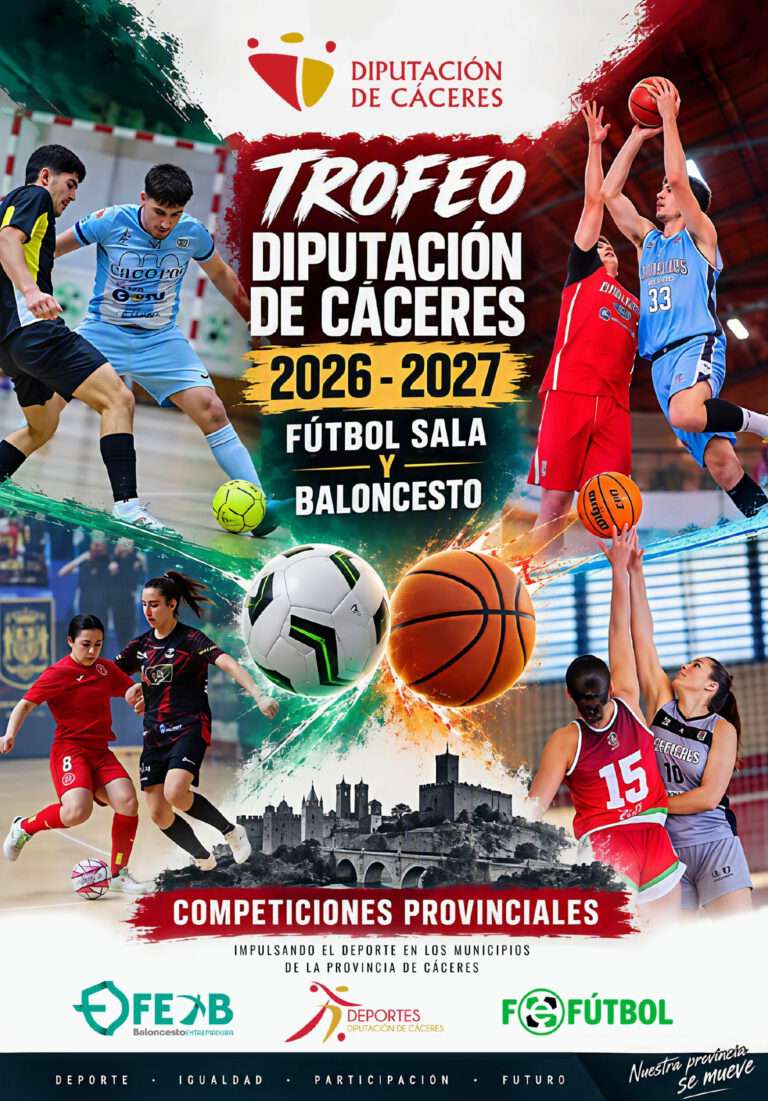 Comienza la edición de 2026 de los trofeos Diputación de Cáceres de baloncesto y fútbol sala