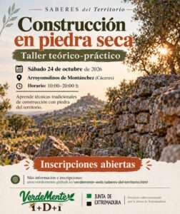 VerdeMente organiza un taller de construcción en piedra seca en Arroyomolinos de Montánchez