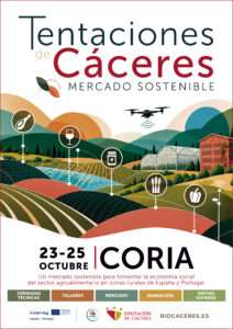 La Diputación de Cáceres, a través del Proyecto Agrosocial, organiza un mercado sostenible en Coria