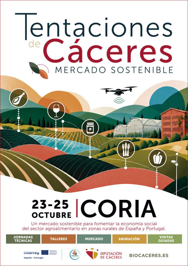 La Diputación de Cáceres, a través del Proyecto Agrosocial, organiza un mercado sostenible en Coria