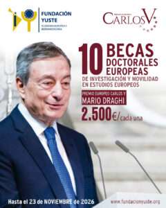 Fundación Yuste convoca diez becas de investigación vinculadas al ‘Premio Europeo Carlos V-Mario Draghi’